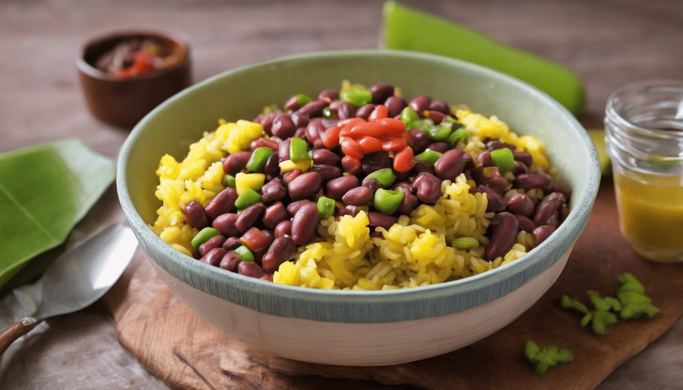 Rice and Peas with Ackee