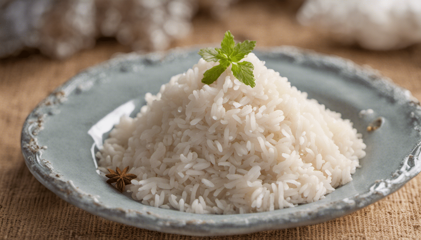 Delicious rice with jute mallow and spices dish