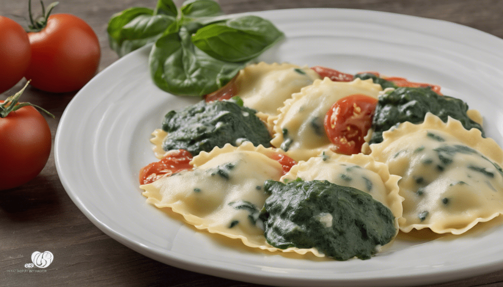 Ricotta and Spinach Ravioli with Fresh Tomato