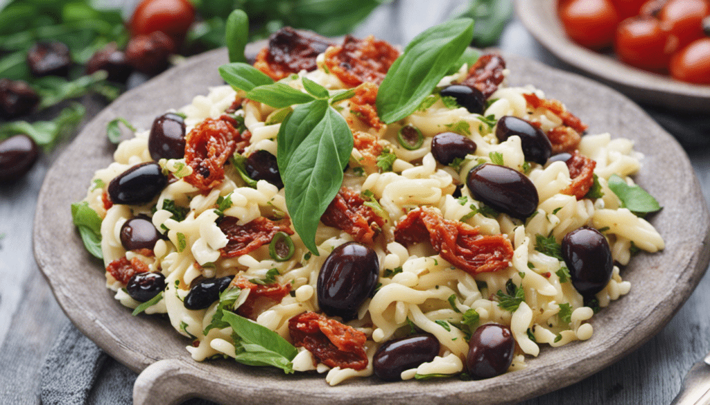 Risoni Salad with Sun-Dried Tomatoes and Olives