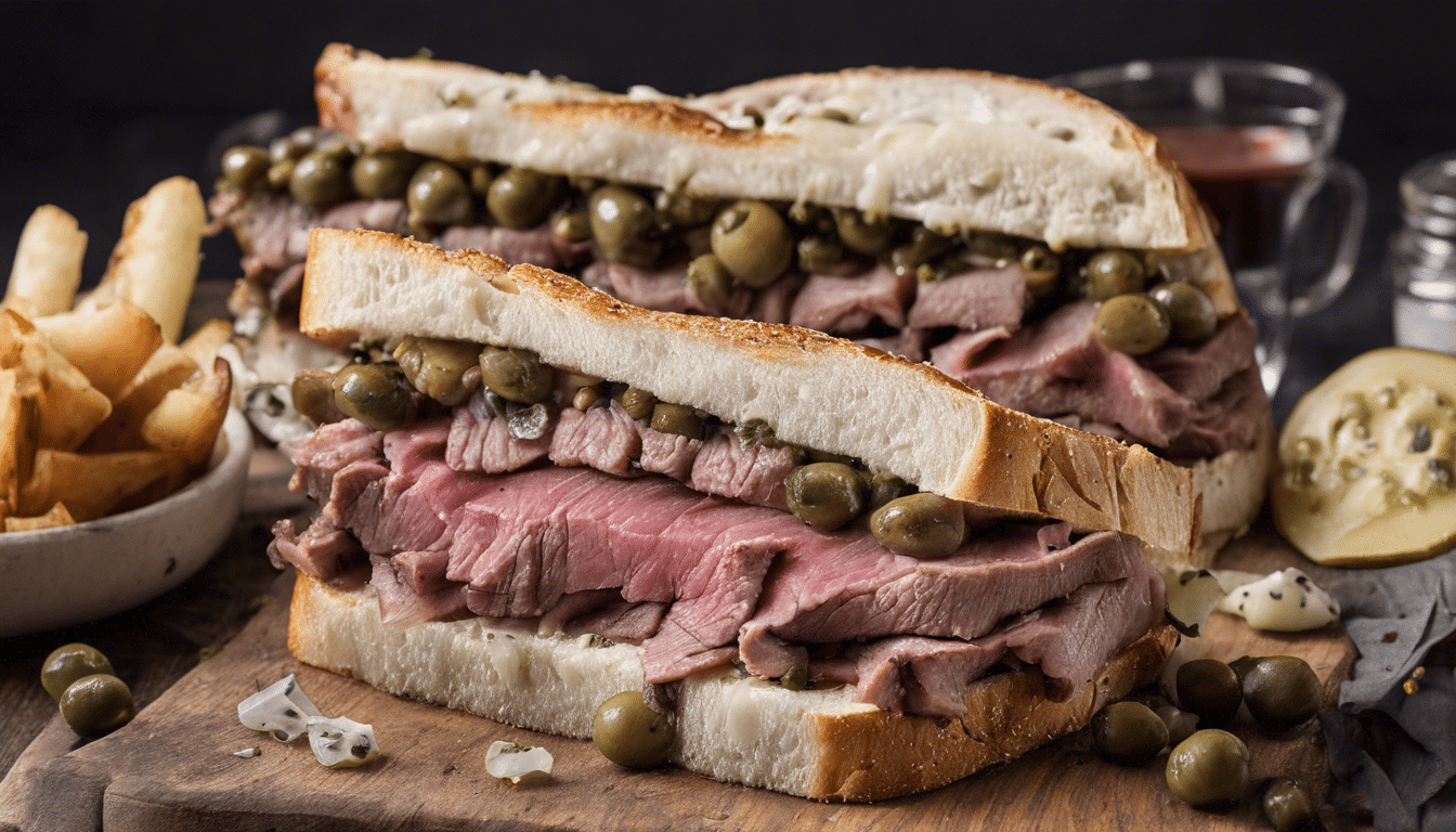 Roast Beef Sandwich with Horseradish and Capers