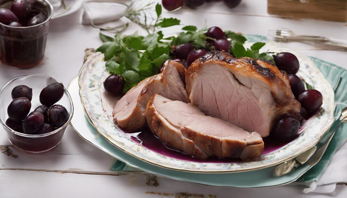 Roast Pork with Damsons