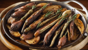 Roasted Arracacha with Garlic and Rosemary