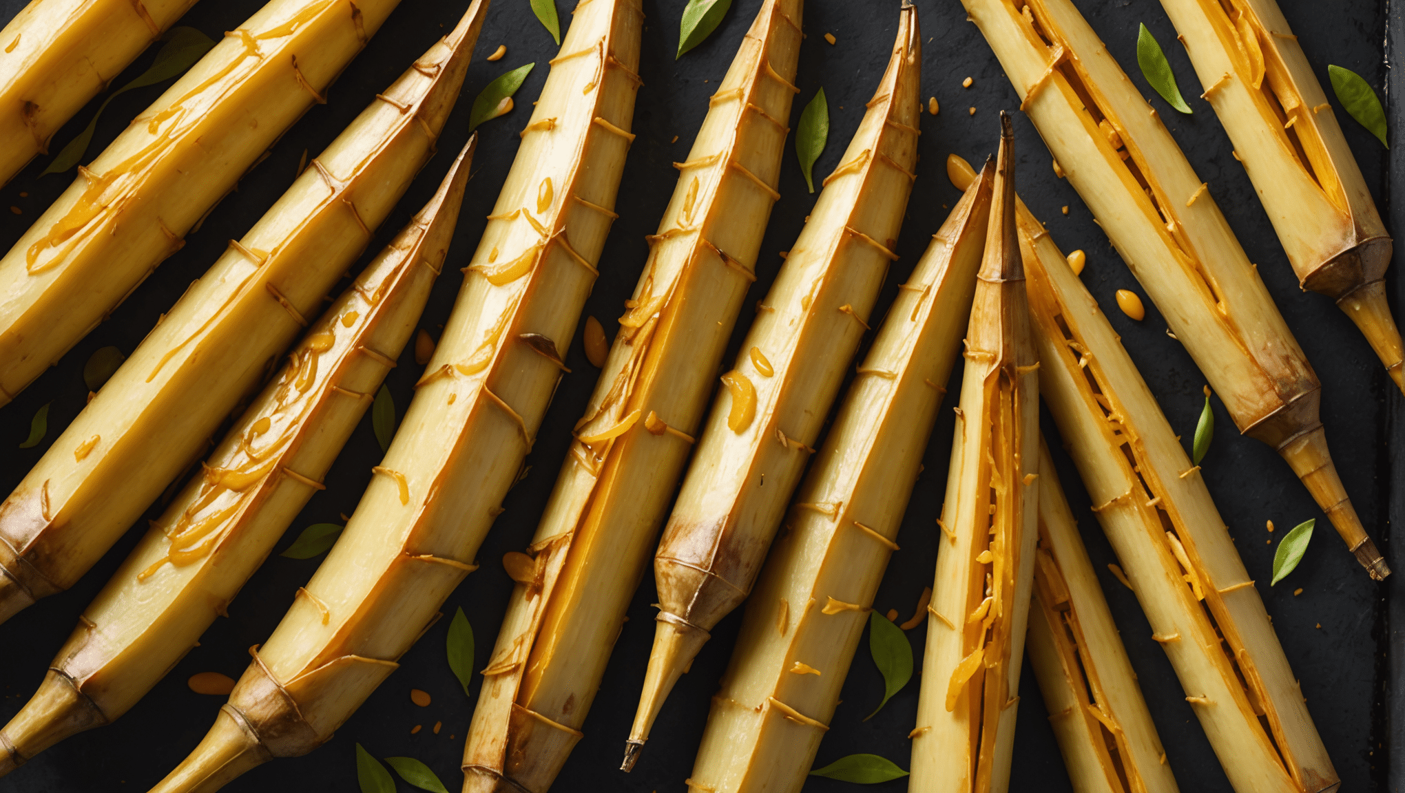 Roasted Bamboo Shoots with Citrus Glaze