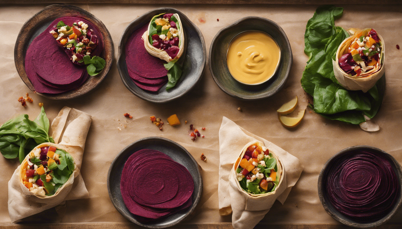 Roasted Beet and Hummus Wraps