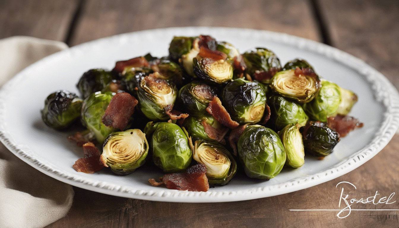 Roasted Brussels Sprouts with Brown Mustard and Bacon