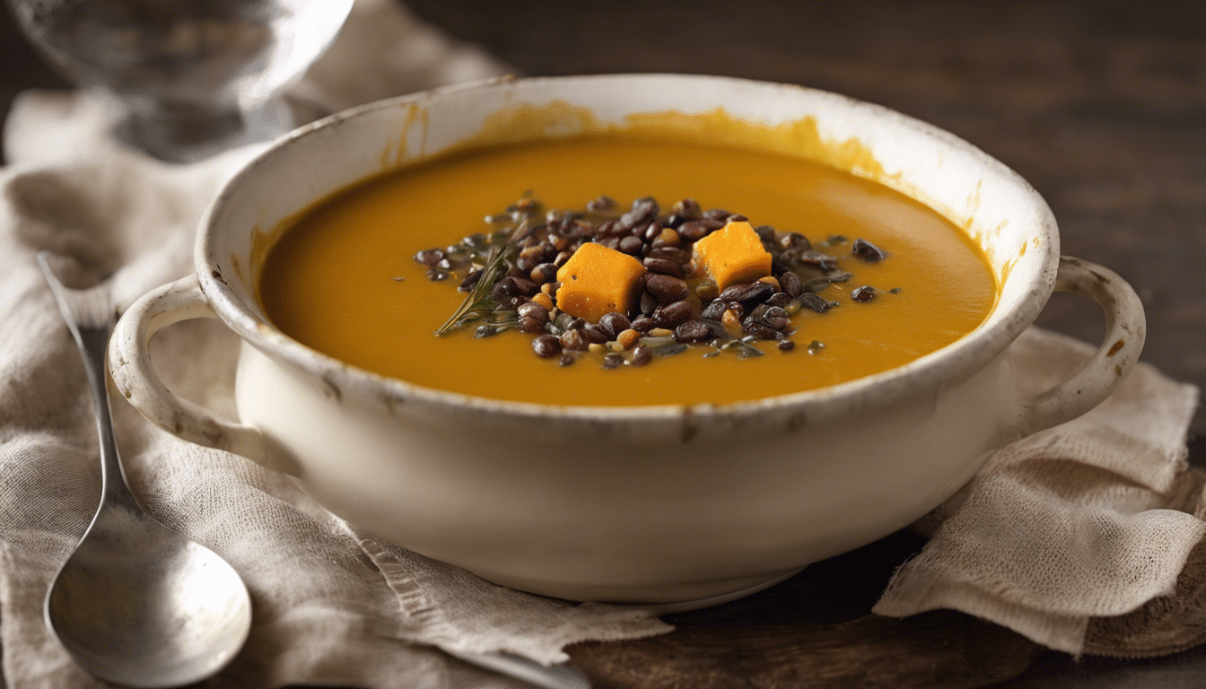 Roasted Butternut Squash Soup with a hint of Cubeb Pepper