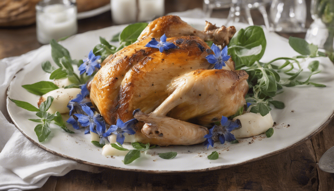 Roasted Chicken with Borage