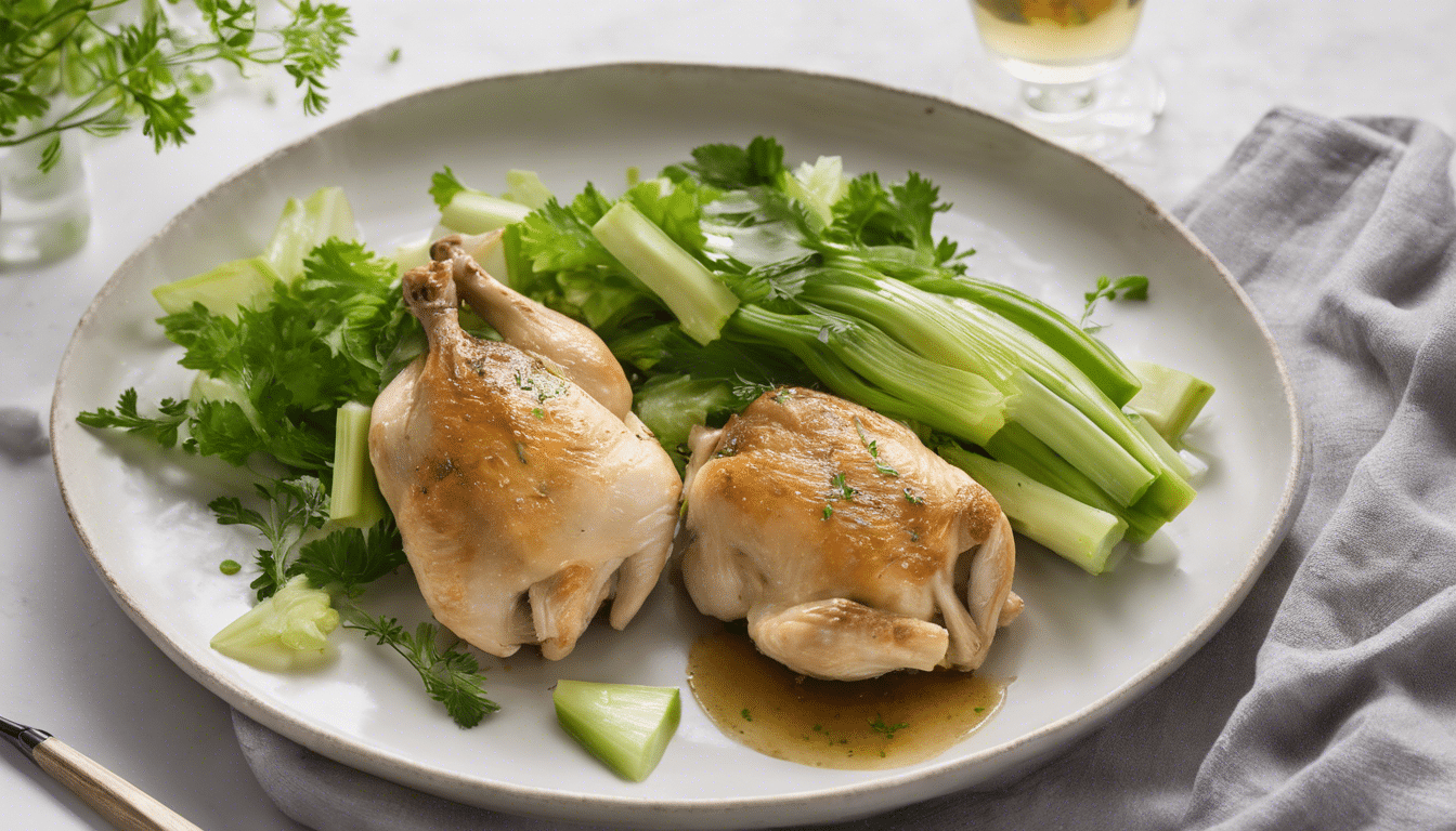 Roasted Chicken with Leaf Celery,