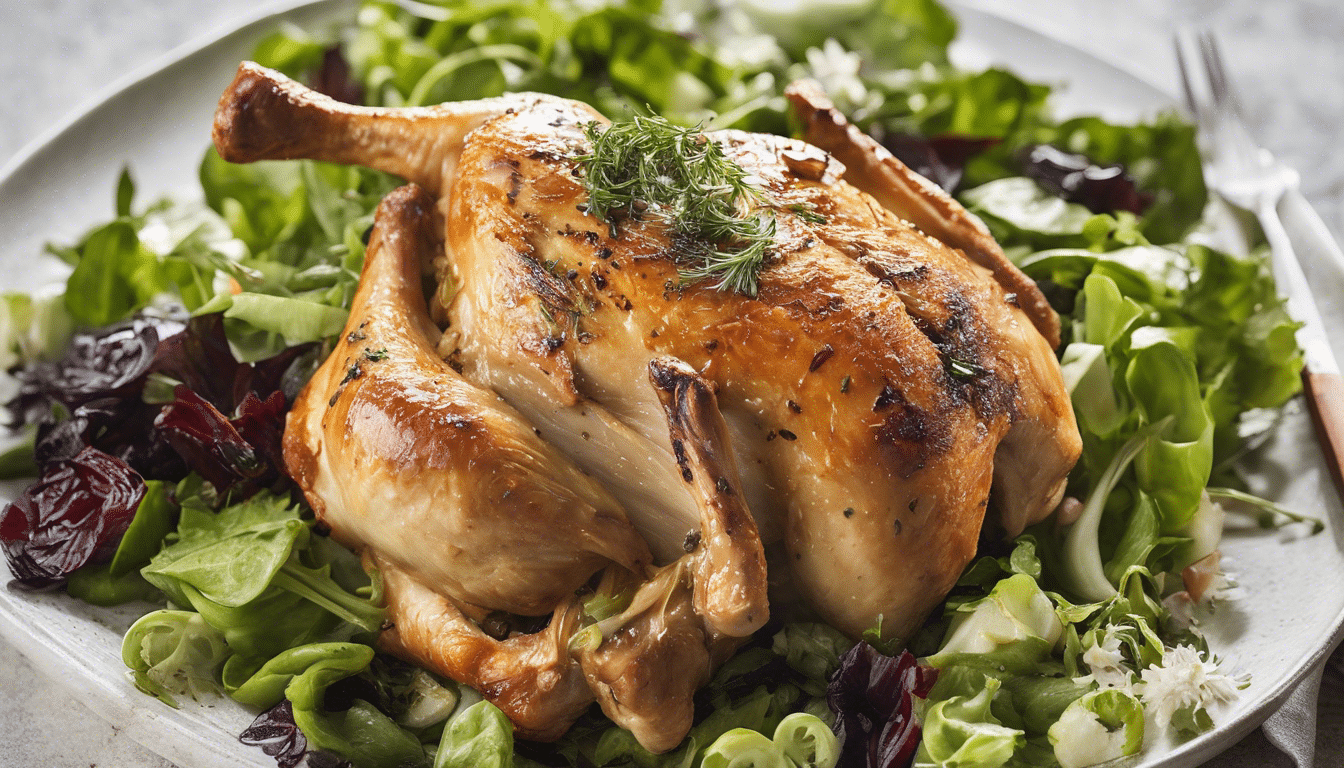 Roasted Chicken with Salad Burnet