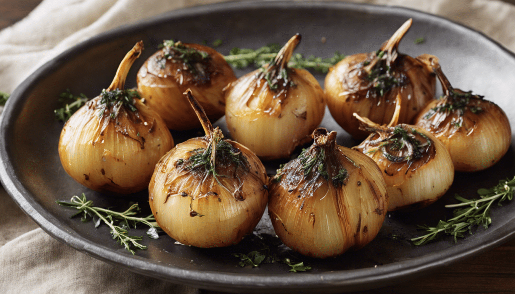 Roasted Cipollini Onions with Thyme