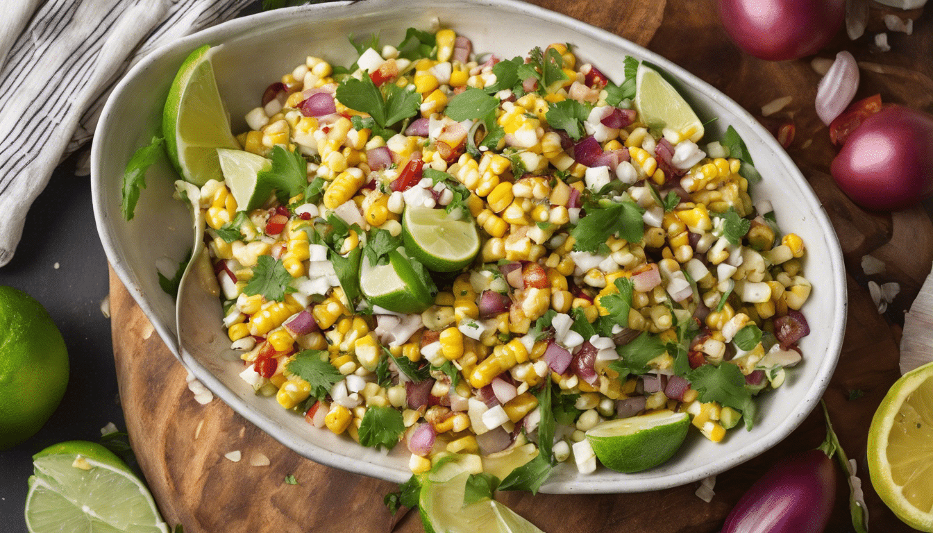 Roasted Corn Salad with Manchego Cheese & Lime