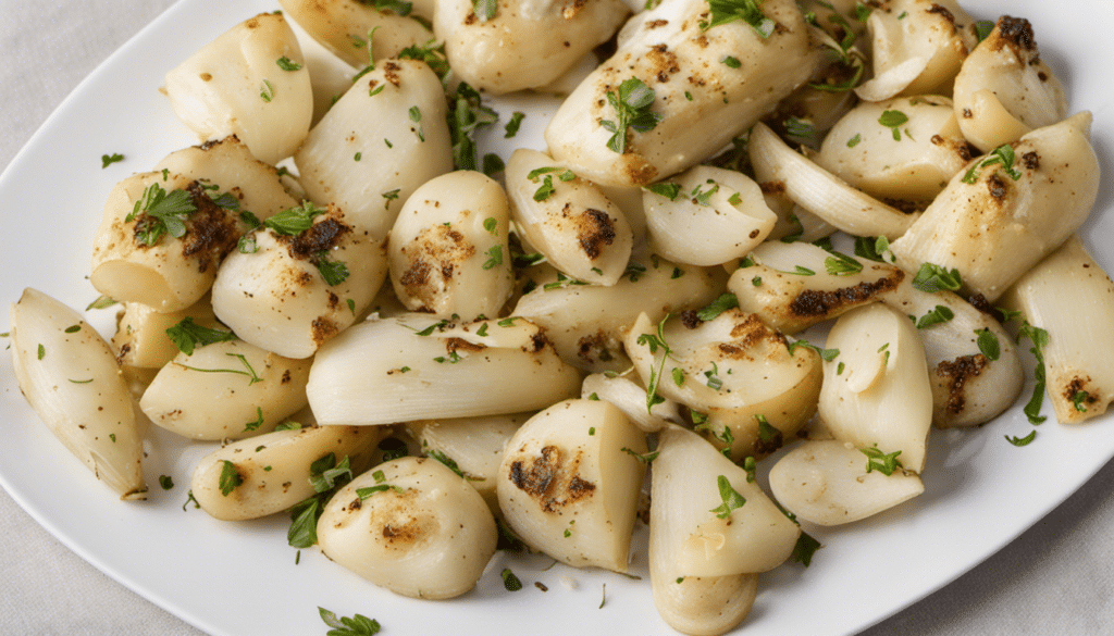 Roasted Hearts of Palm with Garlic