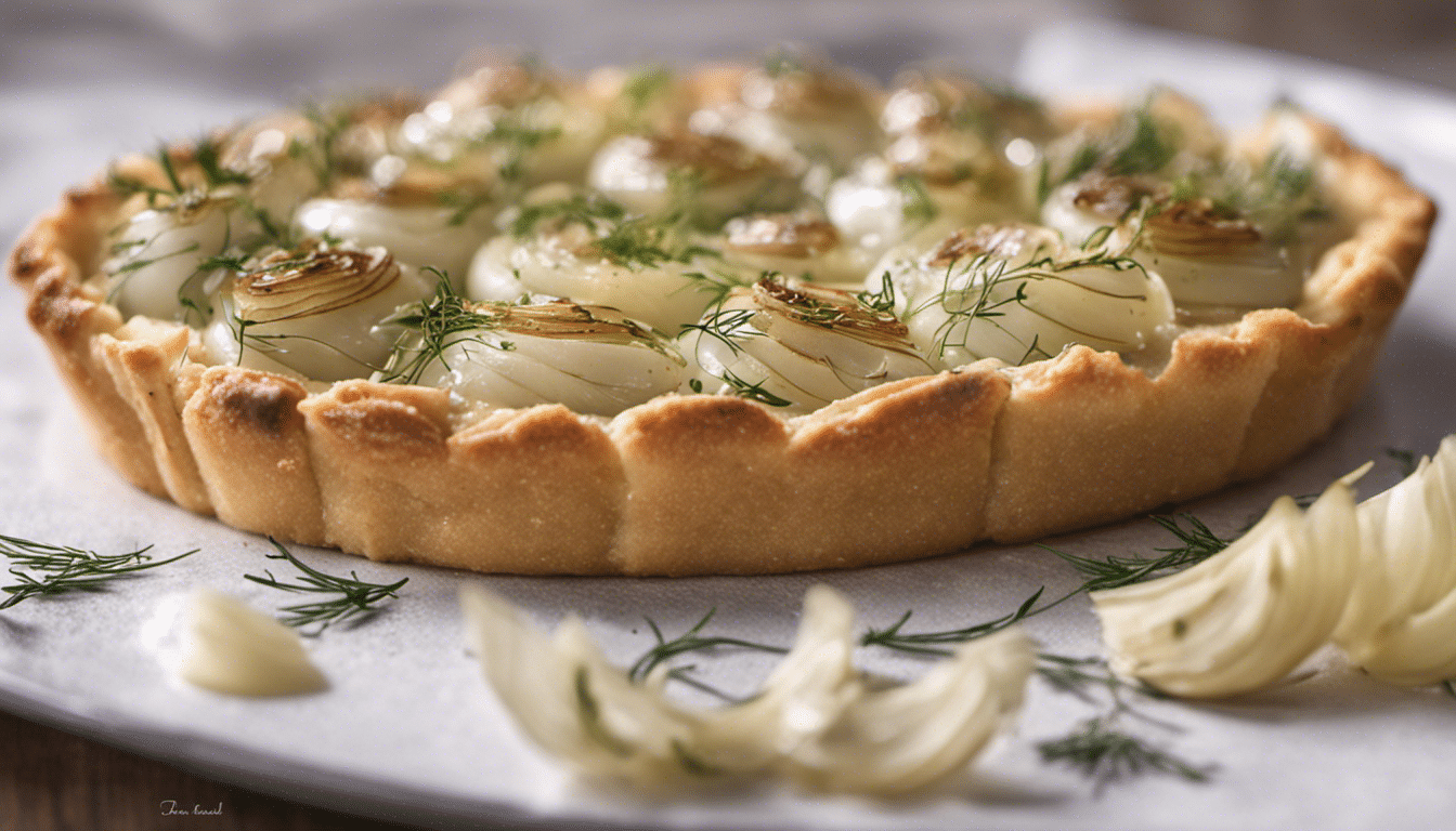 Roasted Pearl Onion and Fennel Tart