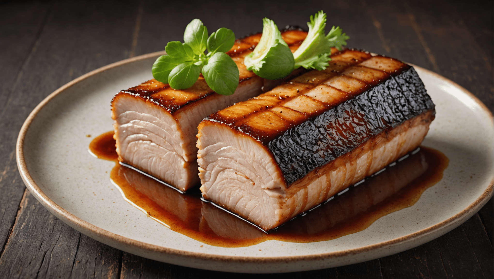 Roasted Pork Belly with Kkaennip