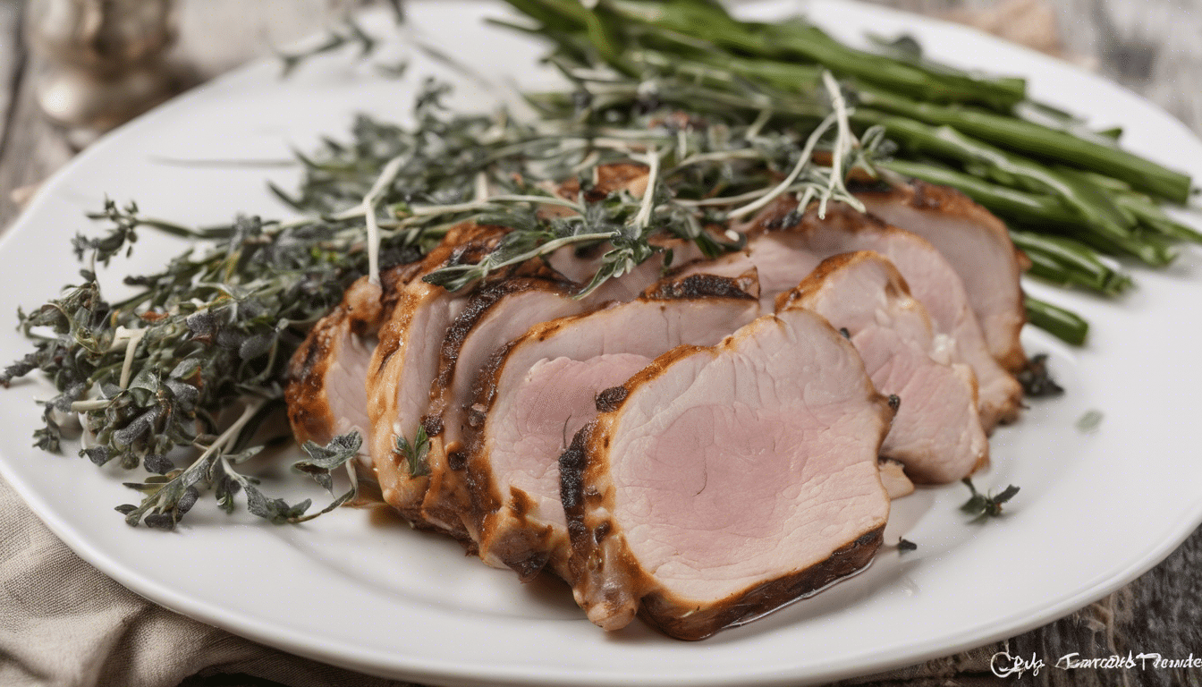 Roasted Pork Loin with Lesser Calamint