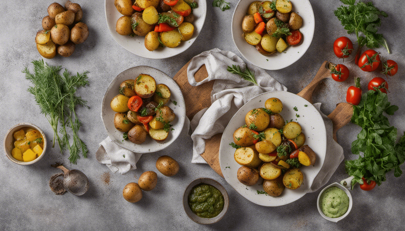 Roasted Potatoes and Vegetables with Herb Paste
