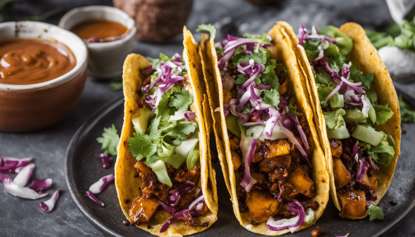 Roasted Pumpkin Vegan Tacos with Tamarind Sauce