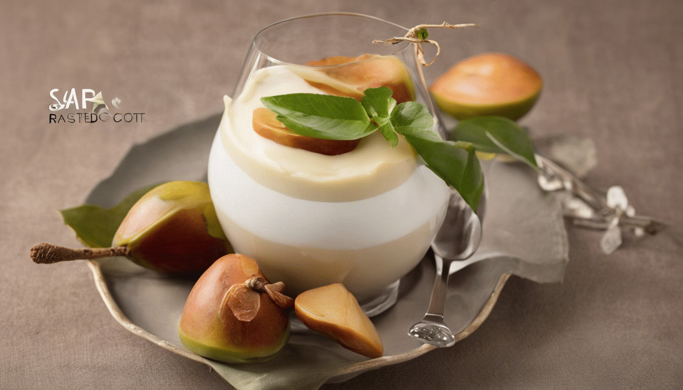 Roasted Sapote and Vanilla Panna Cotta