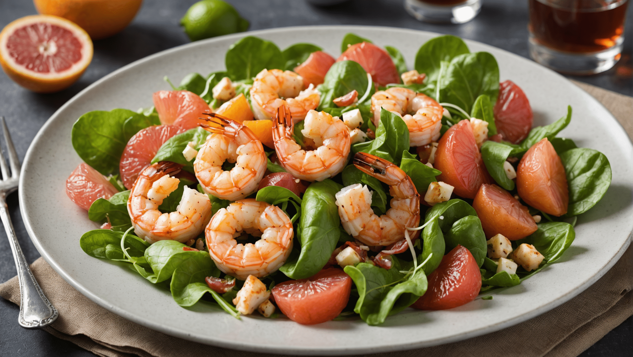 Roasted Shrimp and Grapefruit Salad