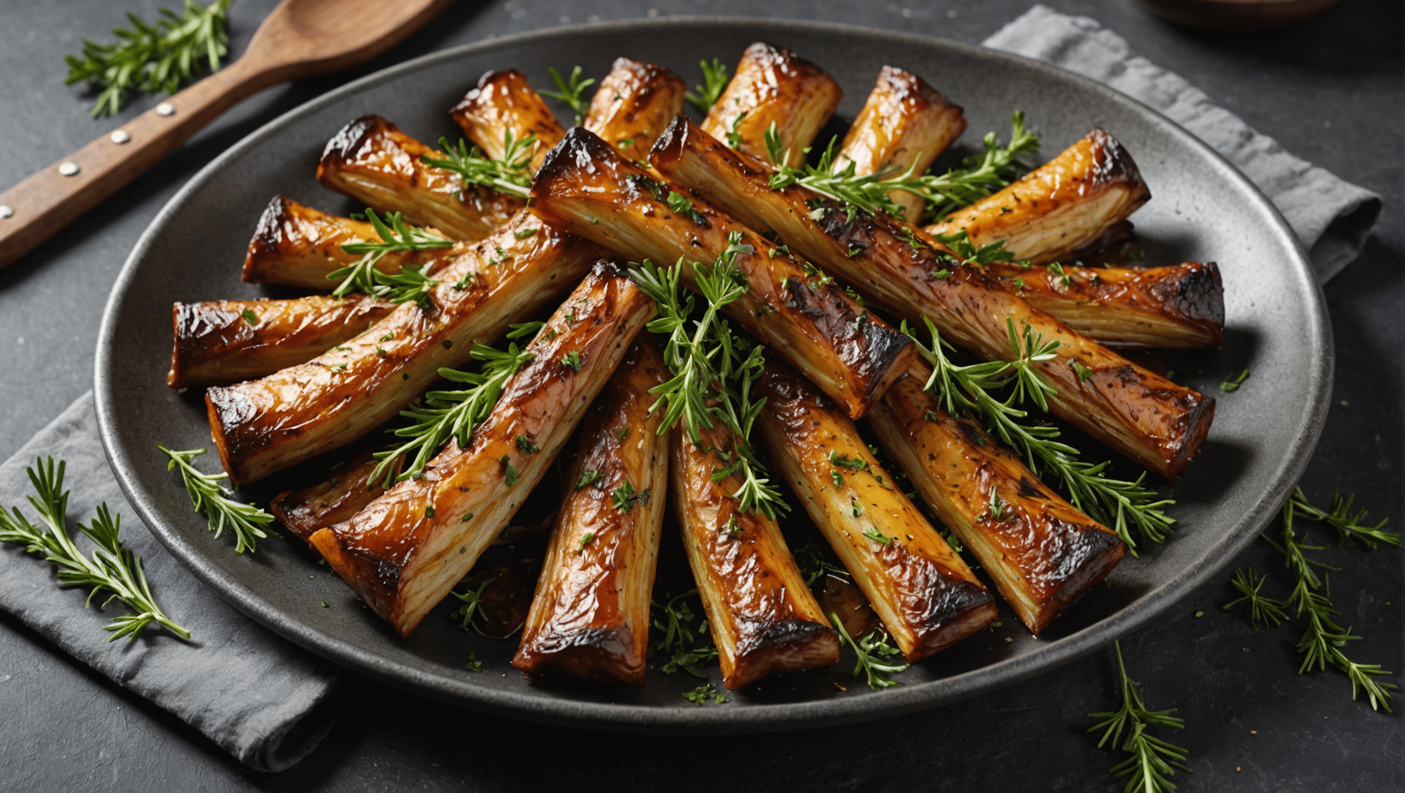 Roasted Skirrets with Herbs