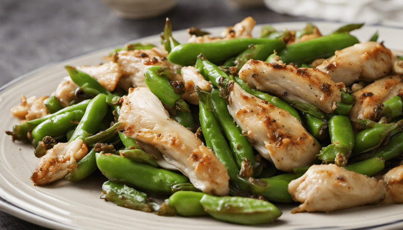 Roasted Snap Peas and Chicken