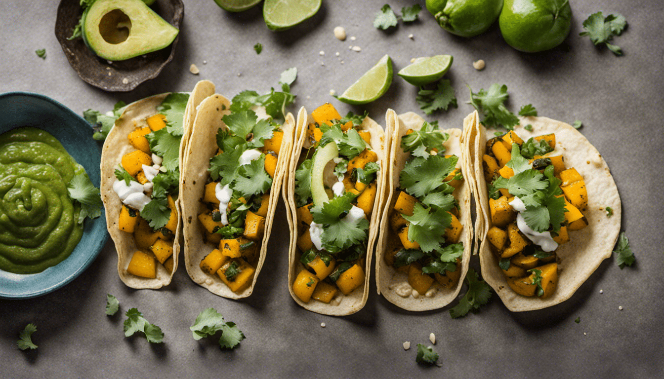 Roasted Squash Vegan Tacos with Tomatillo Sauce