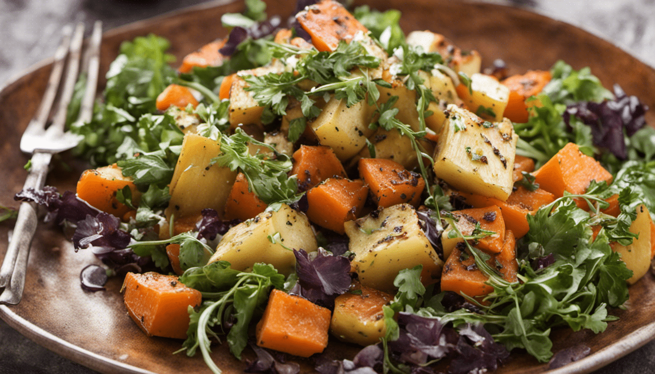 Roasted Swede and Carrot Salad