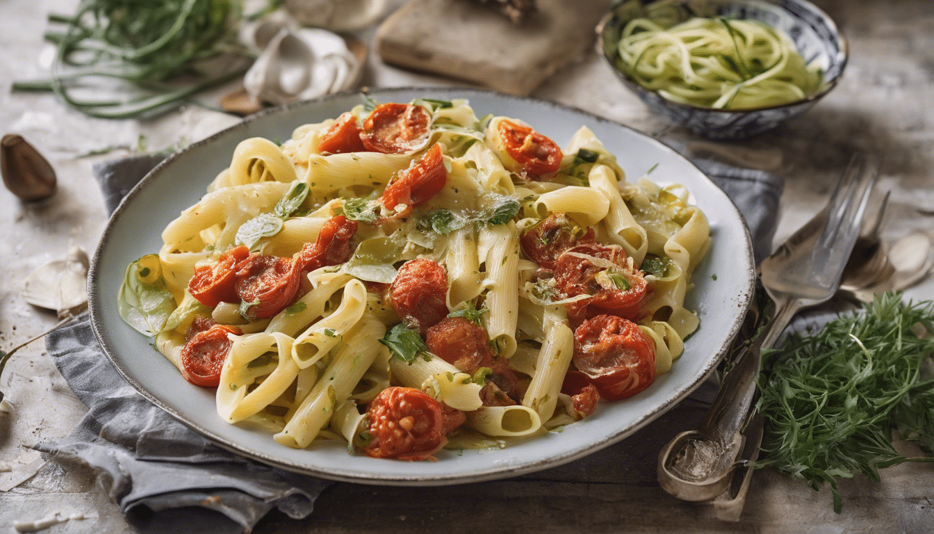 Roasted Tomato and Leek Pasta