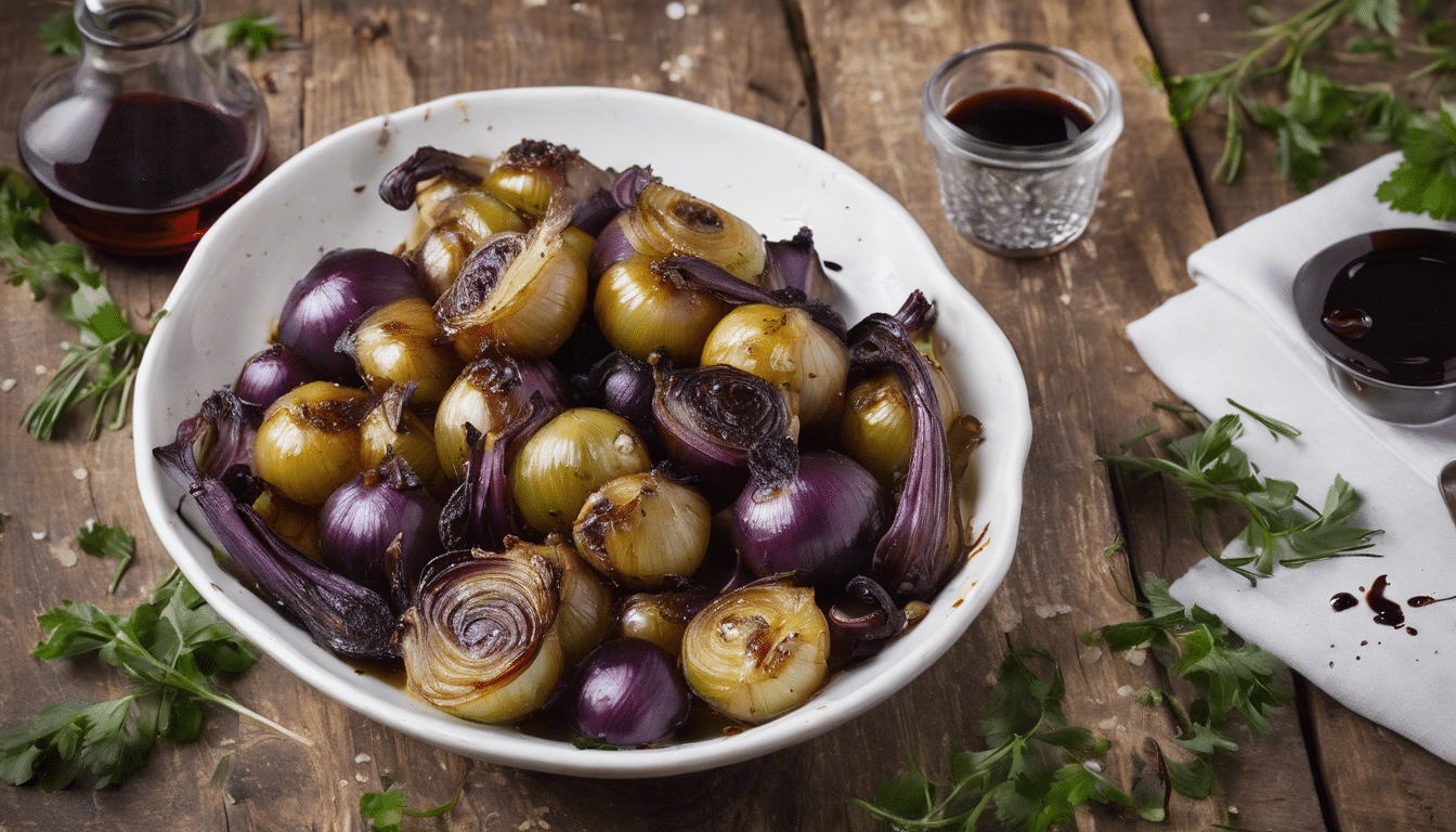 Roasted Tropea Onions with Balsamic Vinegar