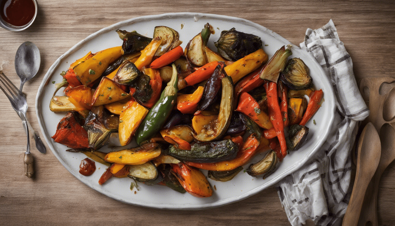 Roasted Vegetables with New Mexico Chile Sauce