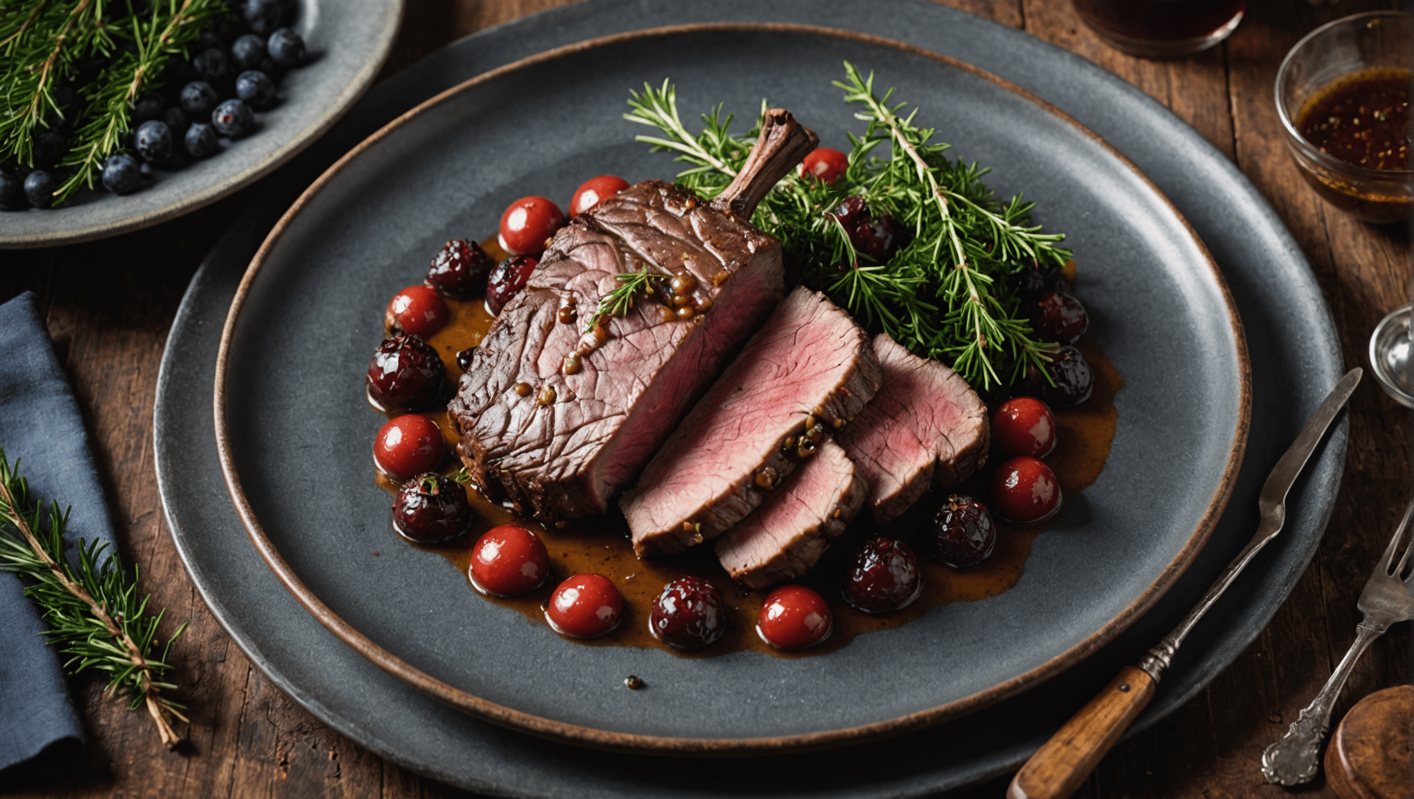 Roasted Venison with Juniper Berry Sauce