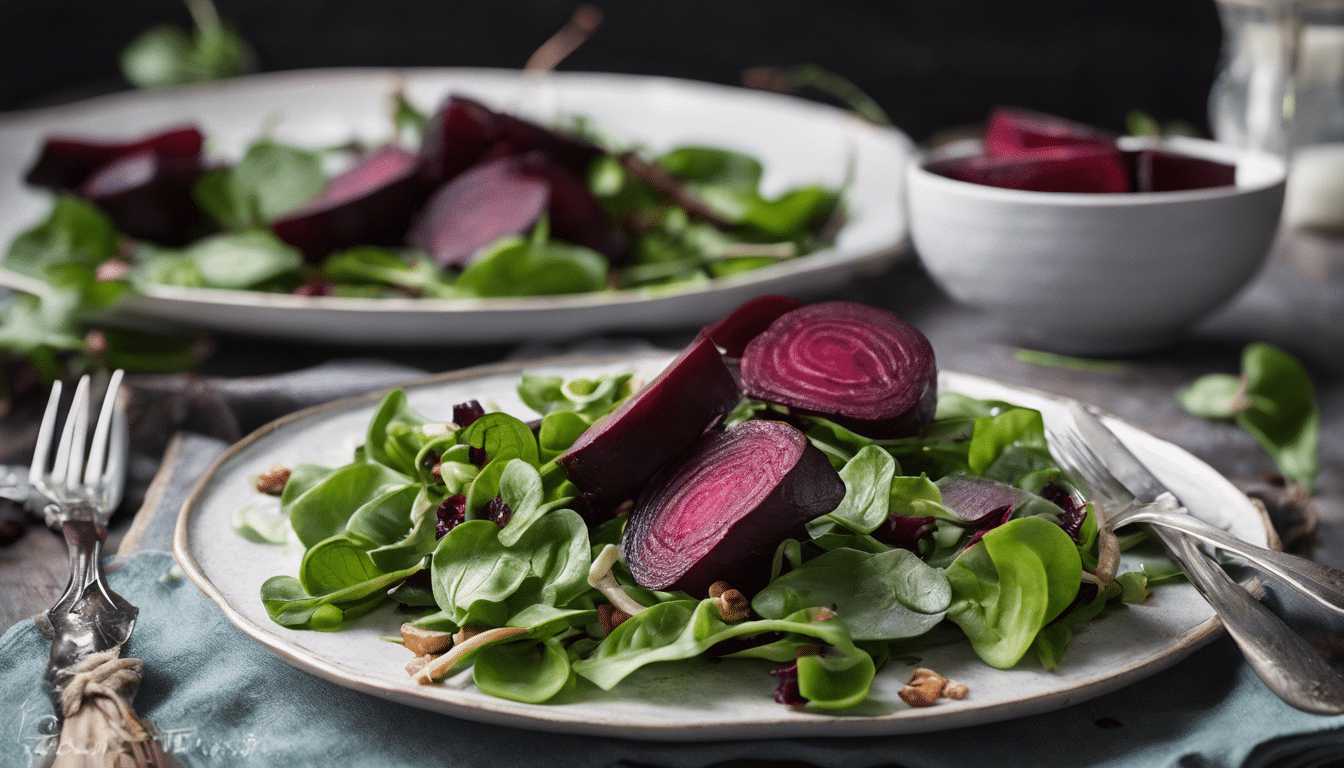 Roasted beetroot and lamb’s lettuce salad