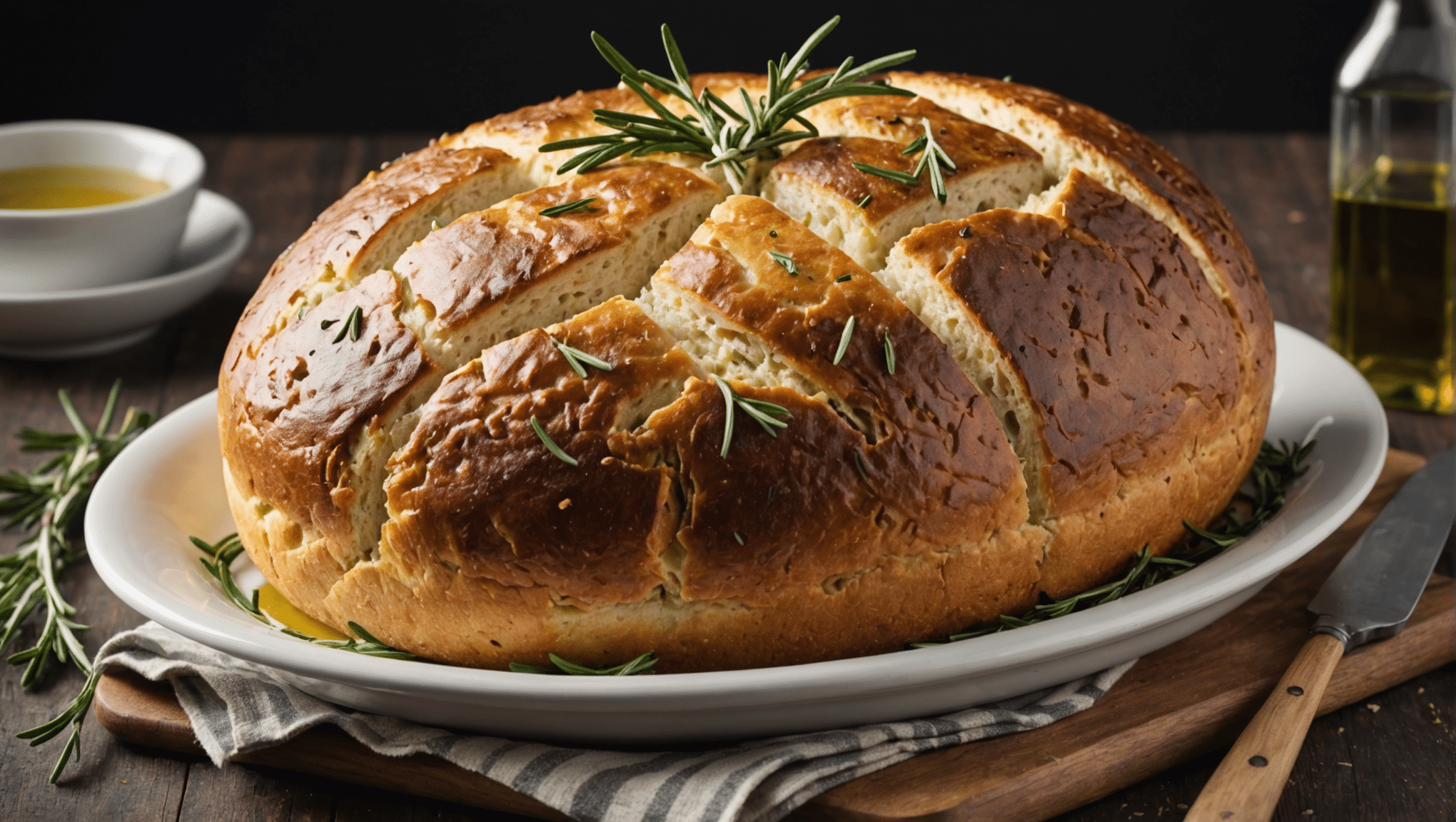 Rosemary Olive Oil Crock Pot Bread