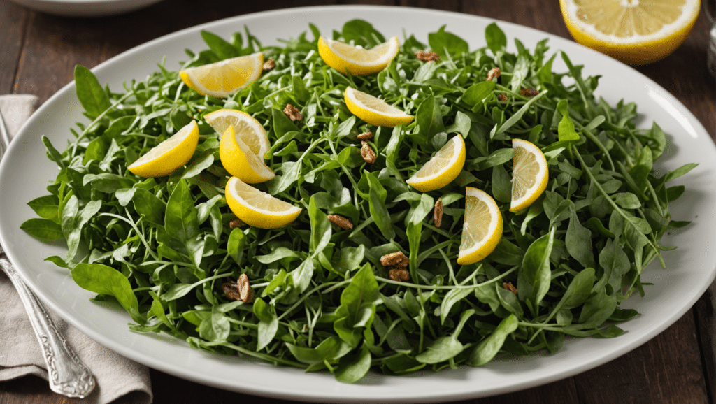 Royal Fern Salad with Lemon Dressing