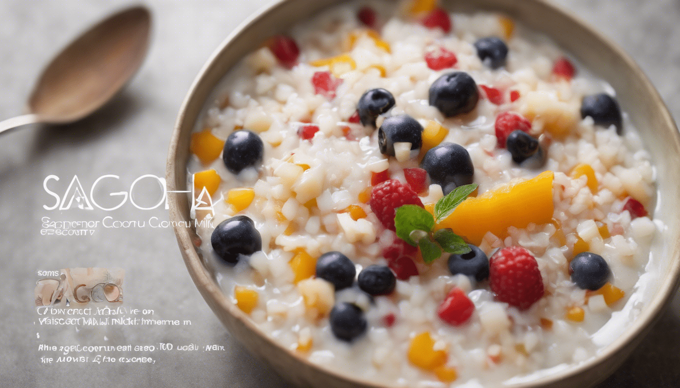 Delicious Sago with Coconut Milk and Fruit dish