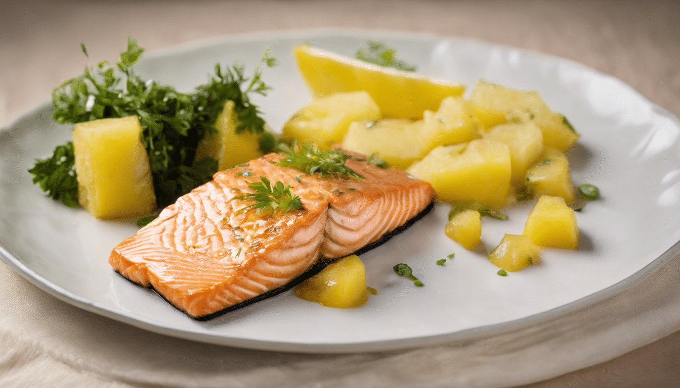 Salmon with Pineapple and Ginger Sauce