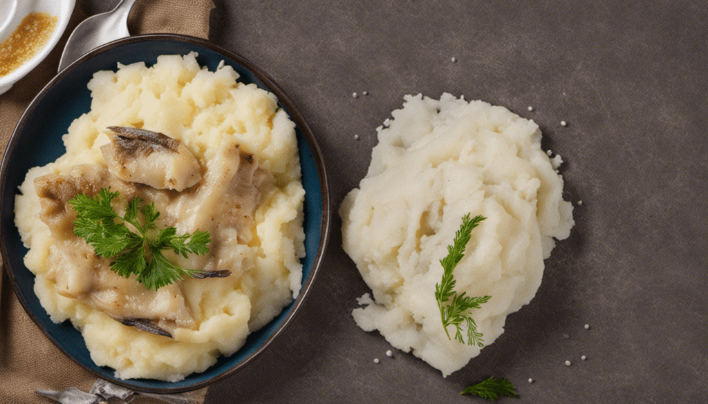 Salted Fish with Mashed Potatoes