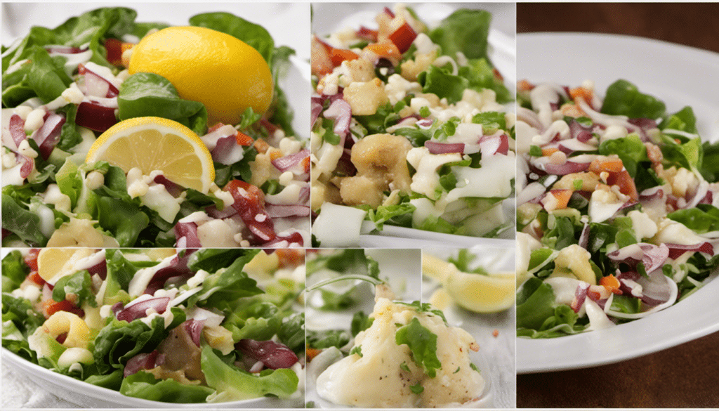 Saquicos Salad with Lemon Dressing