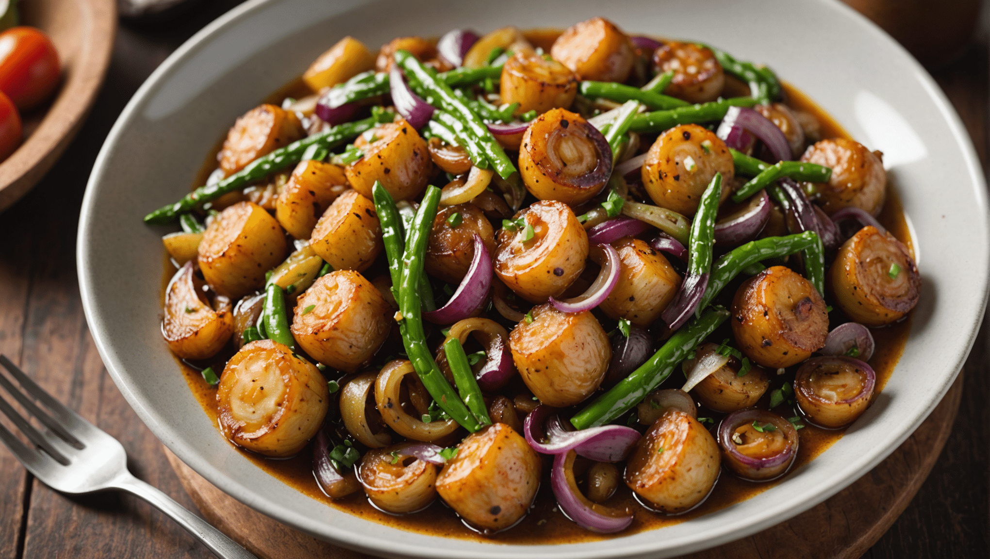 Sauteed Ahipa with Onions