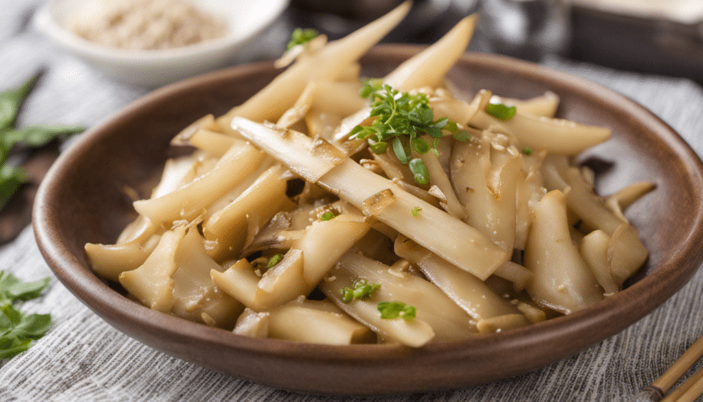 Sauteed Bamboo Shoots with Garlic