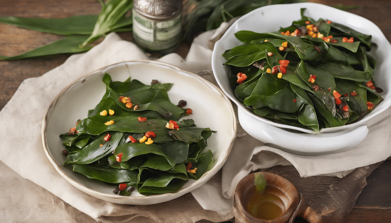 Sautéed Cannas Leaves