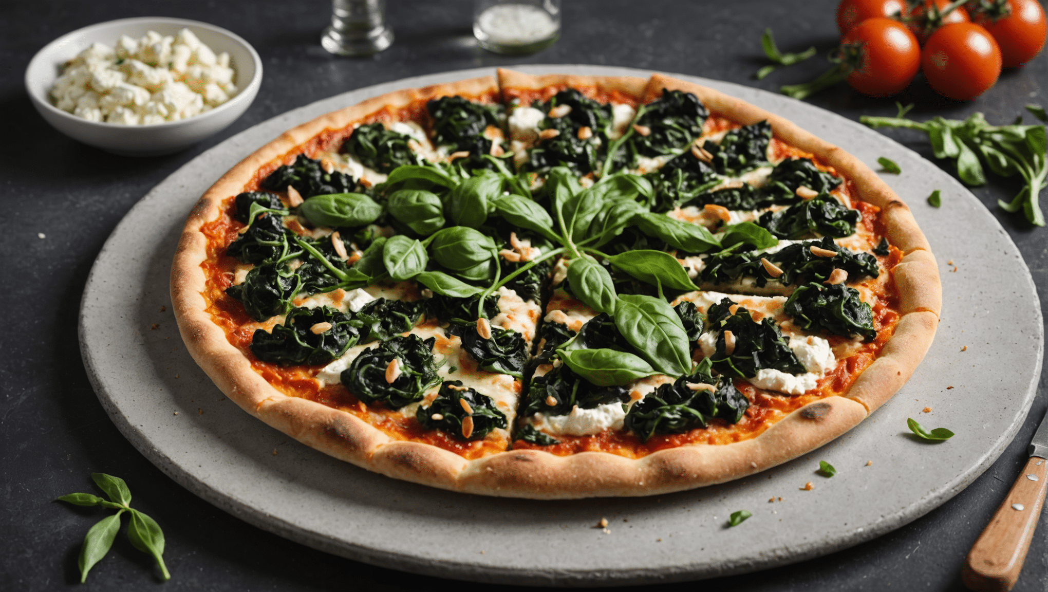 Sea Beet and Goat Cheese Pizza