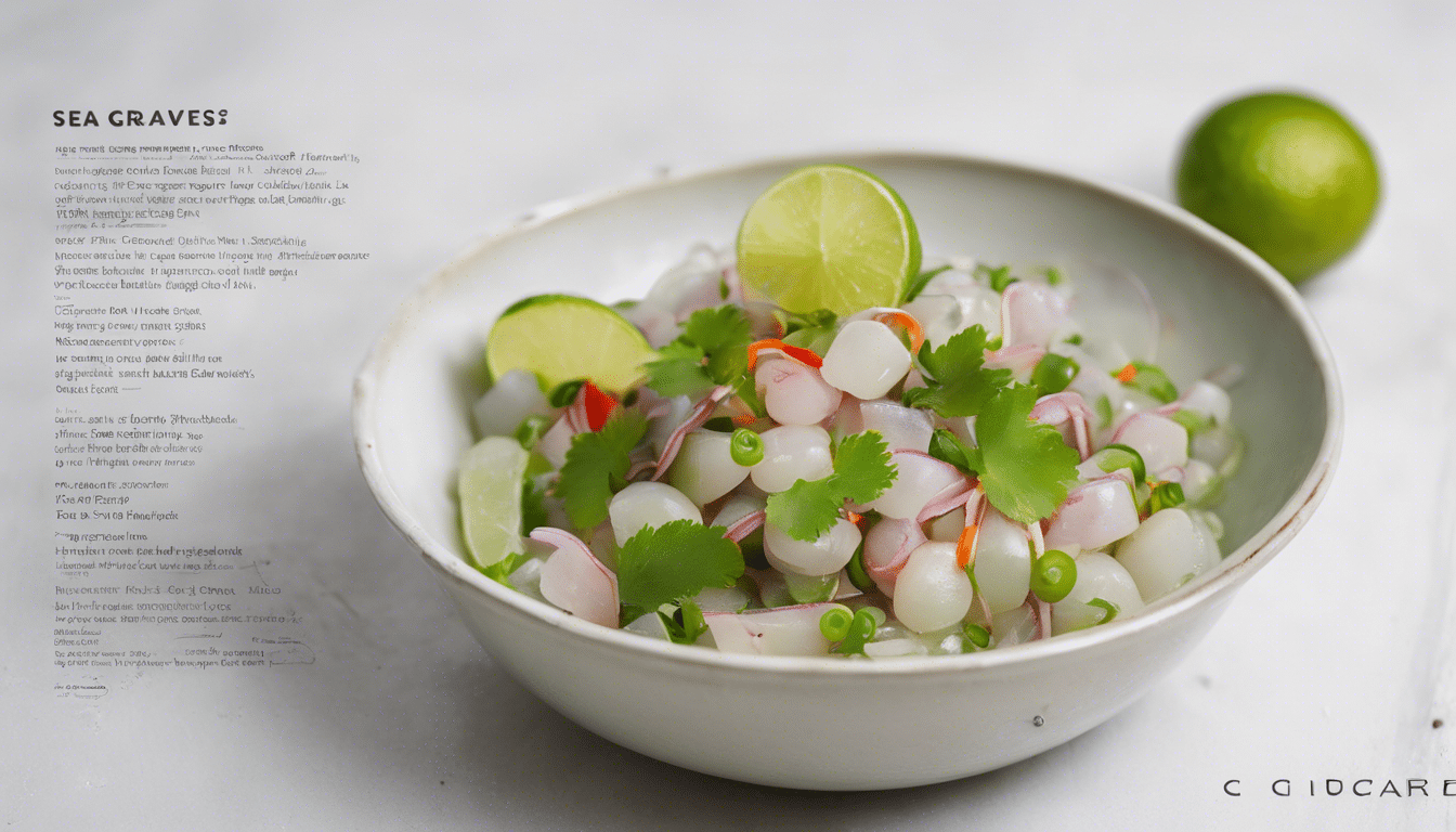 Image of Sea Grapes Ceviche with Lime and Coriander