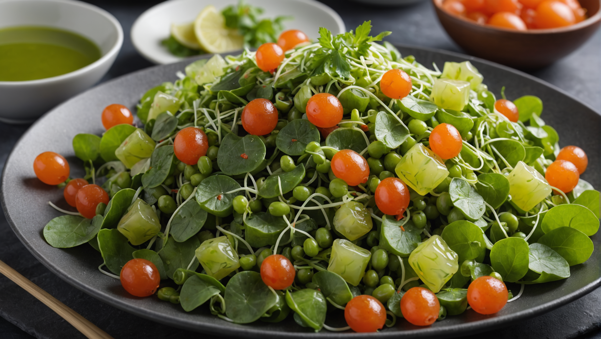 Sea Grapes Salad with Lemongrass Dressing