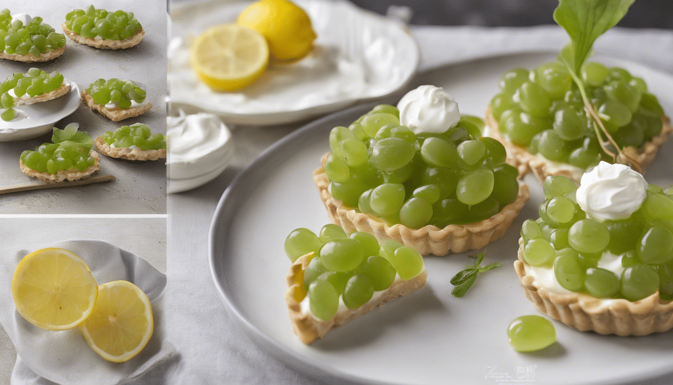Sea Grapes Tart with Lemon Cream