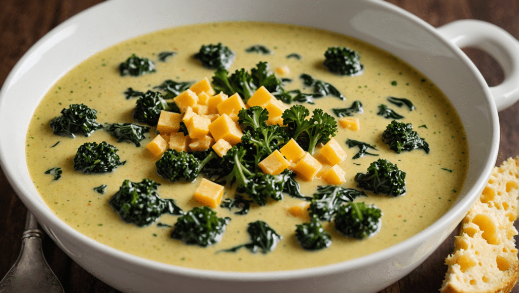 Sea Kale and Cheddar Soup