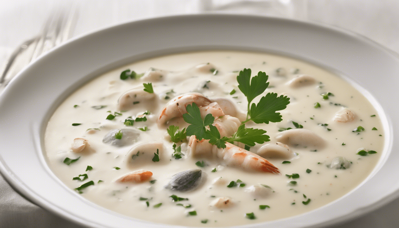 Seafood Chowder with Lovage Seeds