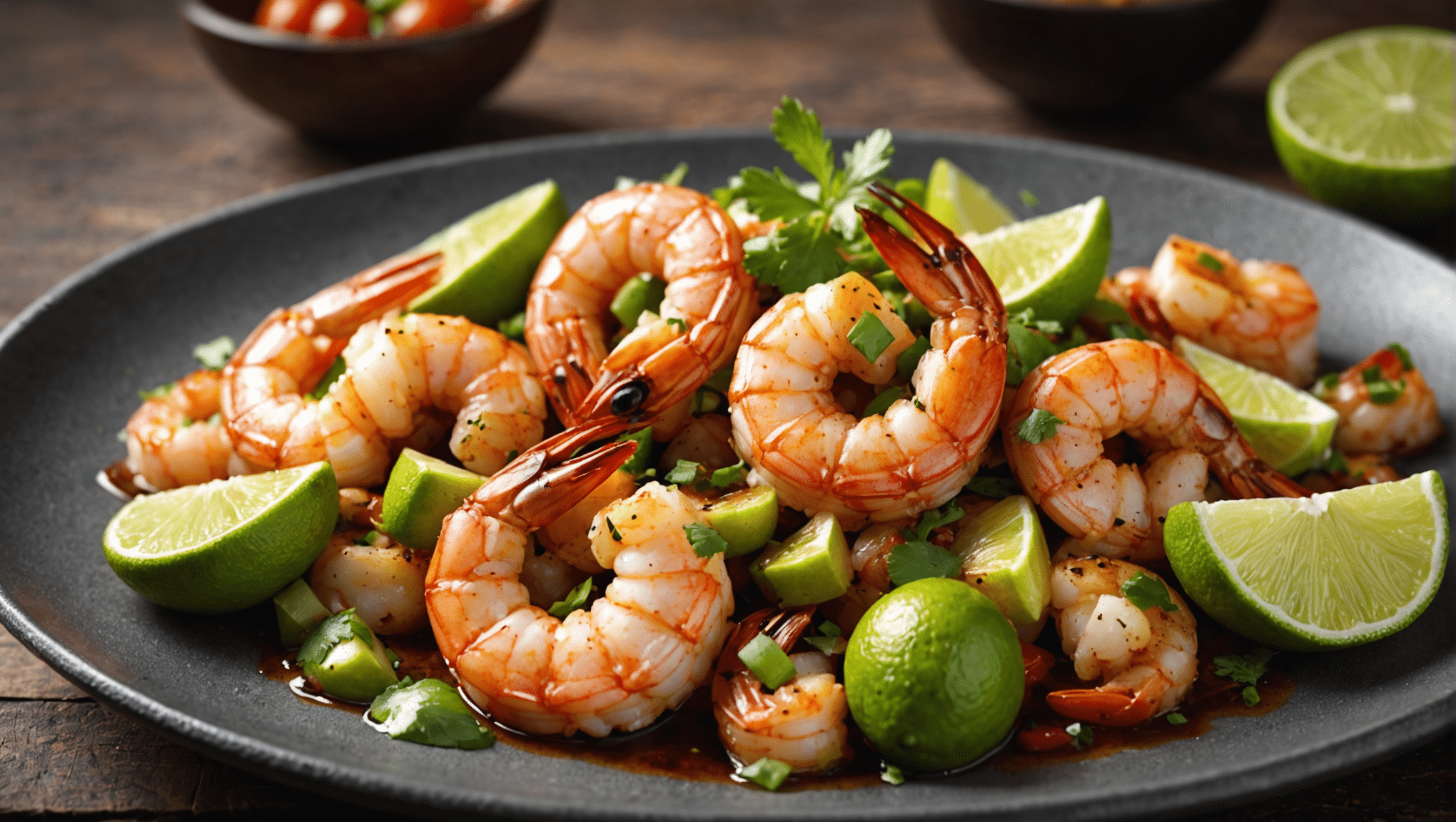 Shrimp Sauteed with Dorrigo Pepper and Lime