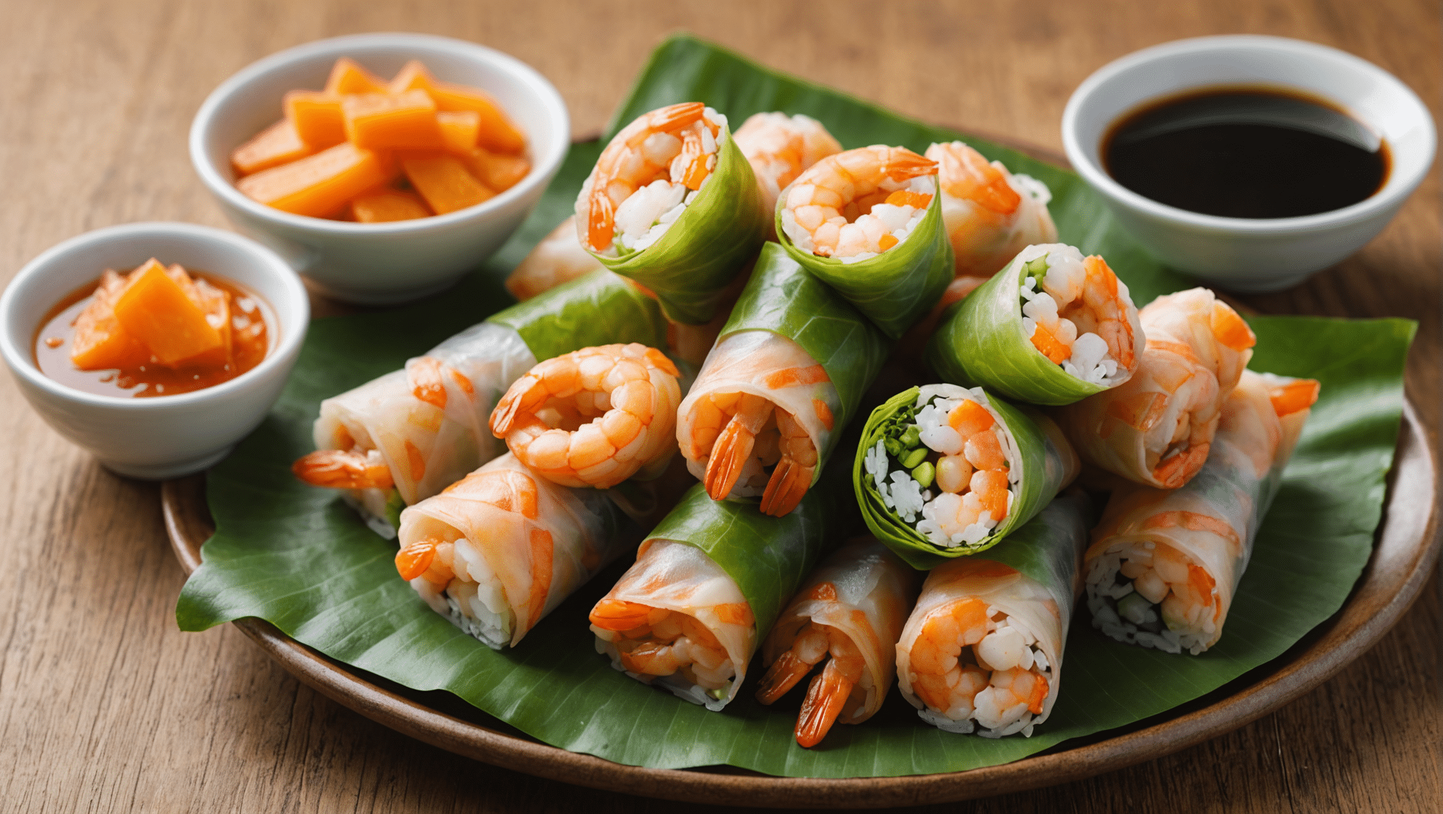 Shrimp and Papaya Spring Rolls